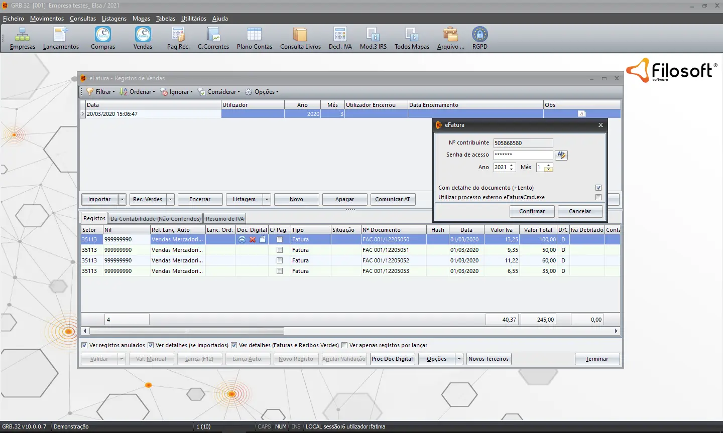 Software de Contabilidade Não Organizada - E fatura